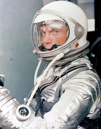 Glenn preparing for his orbital flight, February, 1962. Credit: NASA