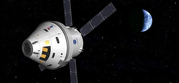 Orion's first mission may now only comprise a flight around the Moon, rather than orbiting it. Credit: Cosmic Pearl