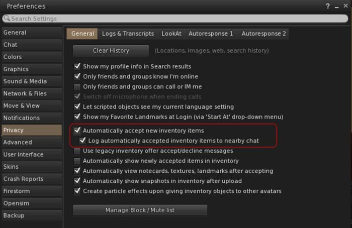 New option to log auto-accepted inventory to nearby chat when Automatically Accept New Inventory Items is enabled