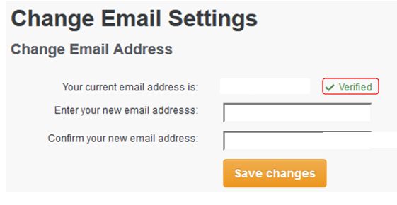 A verified e-mail address